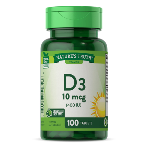 Nature’s Truth Vitamin D3 400 IU 10mcg 100 Tablets