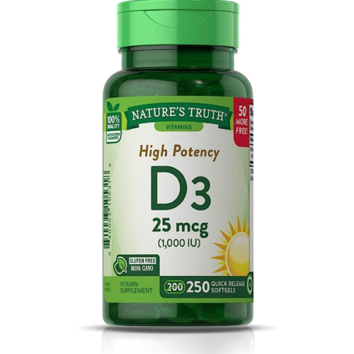 Nature’s Truth Vitamin D3 1000 IU 250 Softgels