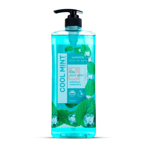 Watsons Cool Mint Scented Gel Body Wash 1000ml