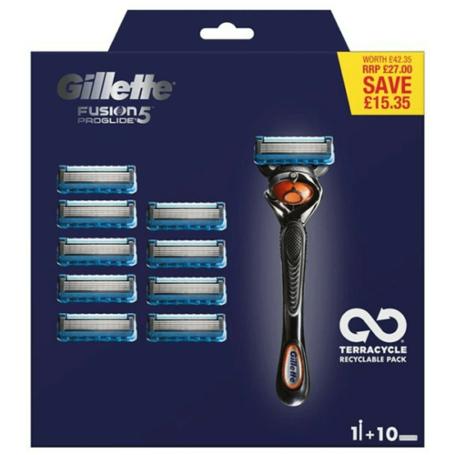 Gillette Fusion5 Proglide Razor + 10 Blades