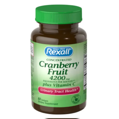 Rexall Cranberry Fruit Plus Vitamin C 60 Softgels