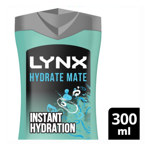 Lynx+ Series Hydrate Mate 300Ml Shower Gel