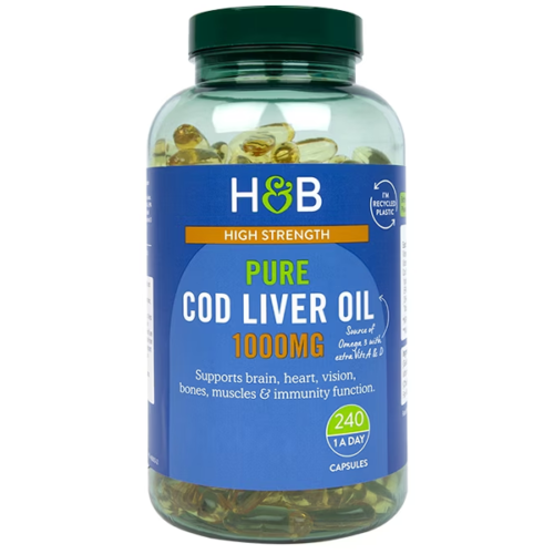 Holland & Barrett Pure Cod Liver Oil 1000mg 240 Capsules