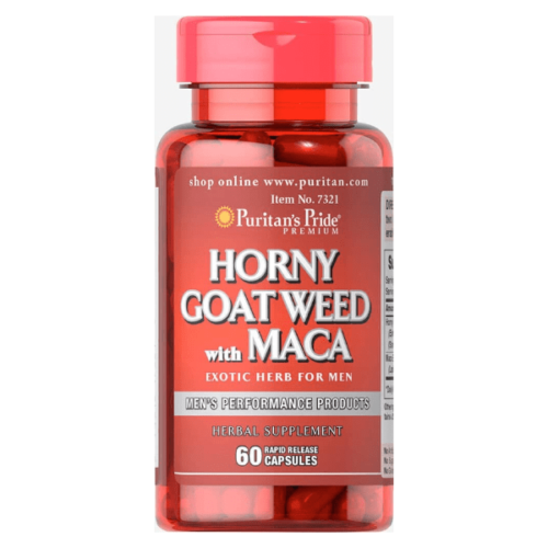 Puritan’s Pride Horny Goat Weed With Maca 500mg 60 Capsules