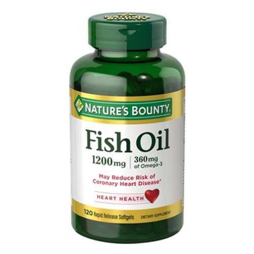 Nature’s Bounty Fish Oil Omega3 Softgels 1200mg+360mg 120 Softgels
