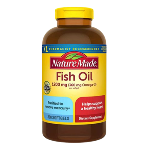 Nature Made Fish Oil 1200mg 360mg 300 Softgels