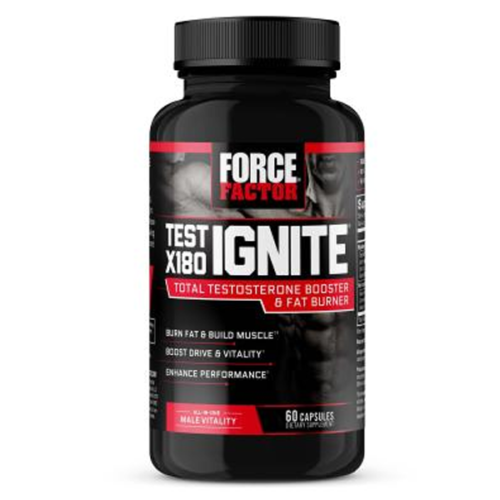 Force Factor Ignite Testosterone Booster and Fat Burner for Men 60 Capsules