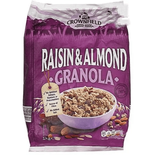 Raisin and Almond Crownfield Granola 1kg