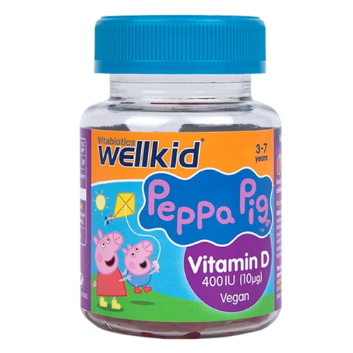 Vitabiotics Wellkid Peppa Pig Vitamin D Strawberry Flavour 400iu 30 Jellies