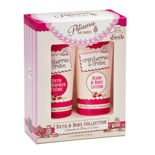 NEW PATISSERIE DE BAIN CRANBERRIES & CREAM BATH & BODY COLLECTION DUO 2 X 200 ML