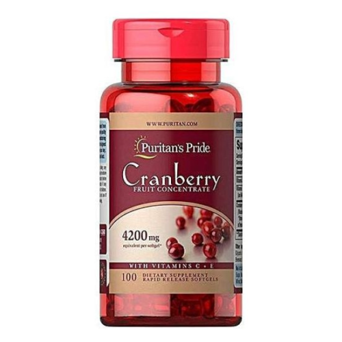 Puritan’s Pride Cranberry Fruit Concentrate with C & E 4200mg 100 Tablets