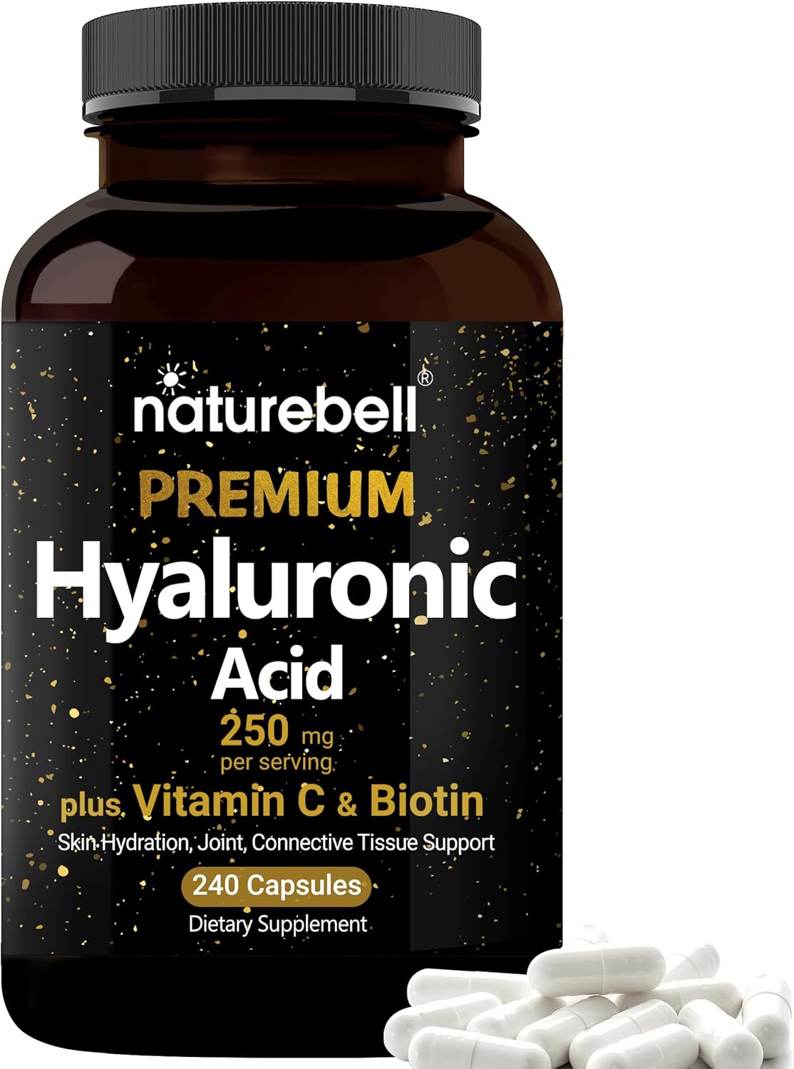 NatureBell Hyaluronic Acid Supplements 250mg 240 Capsules