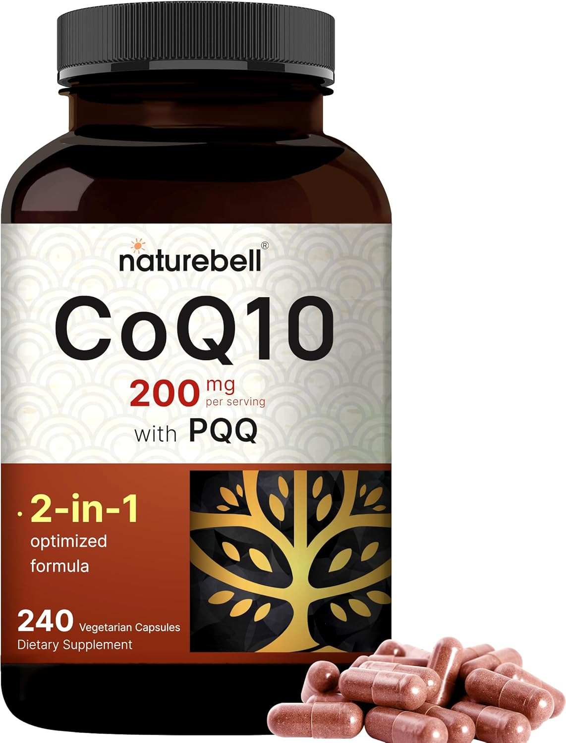 NatureBell CoQ10 200mg 240 Veggie Capsules