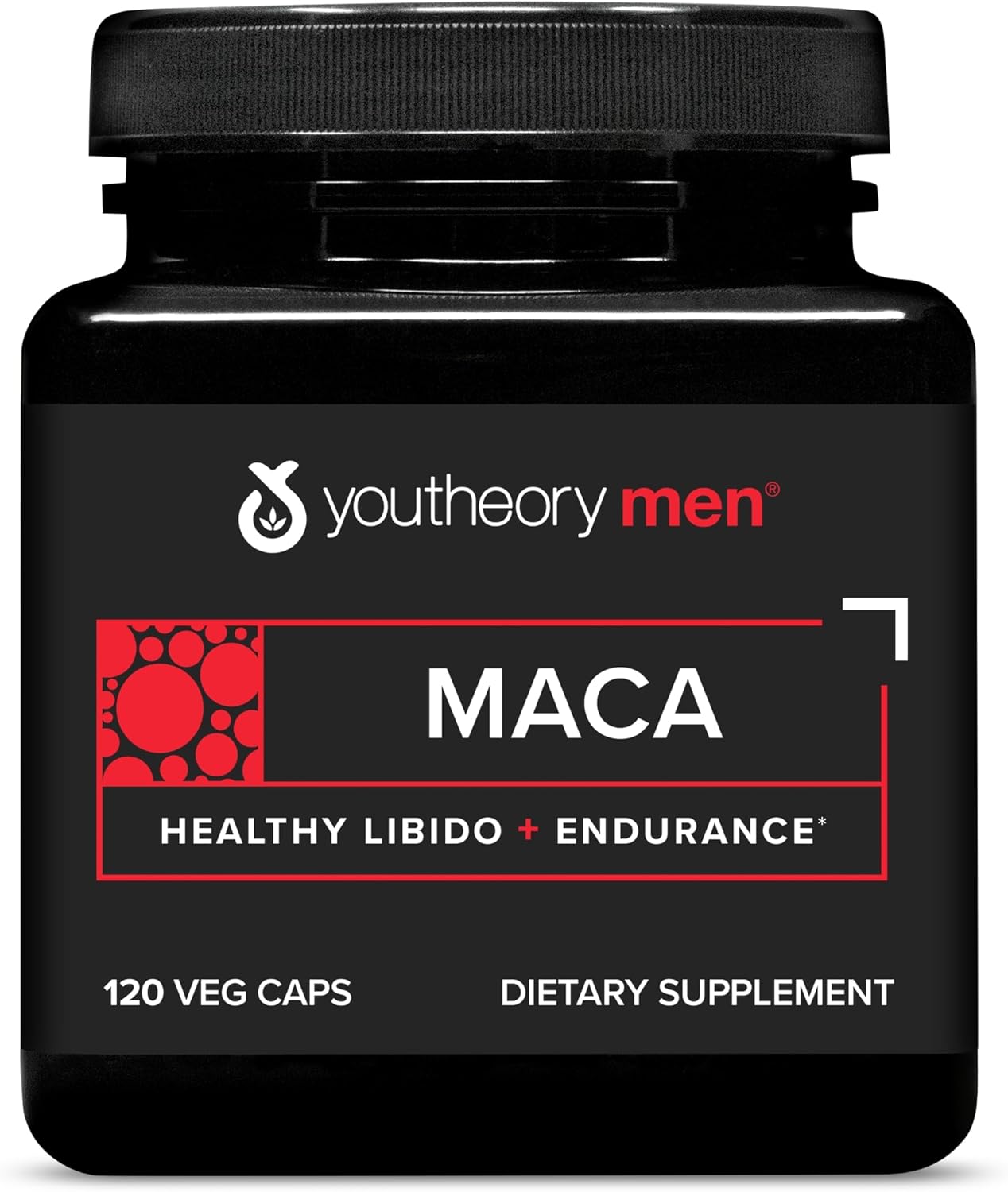 Youtheory Men’s Maca Vegan Maca Supplement for Men Supports Energy, Stamina & Endurance 120 Vegetable Capsules