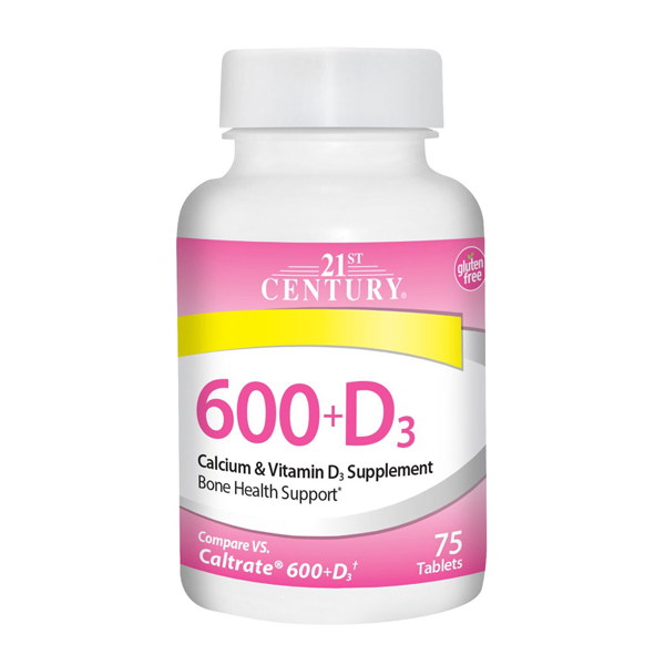 21st Century Calcium Supplement 600 mg 75 Tablets2090