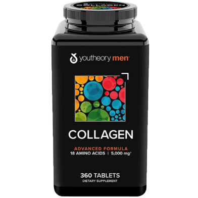 Youtheory Men Collagen Advanced Formula 18 Amino Acids 5000g 390 Tablets