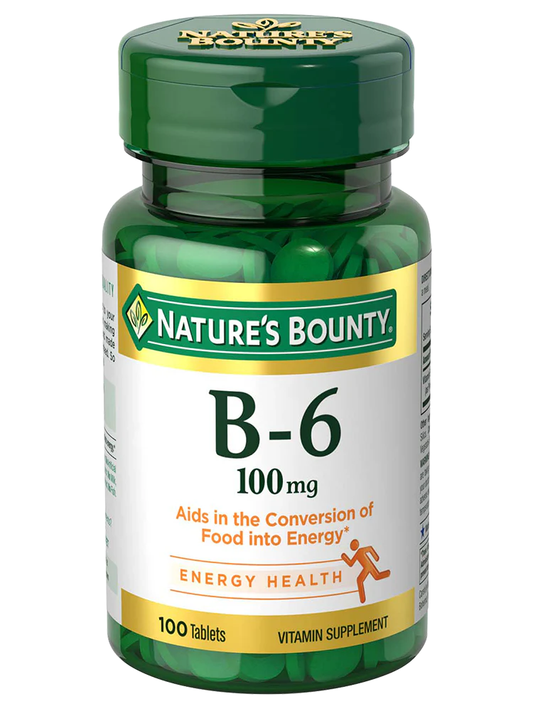 Nature’s Bounty Vitamin B-6 100mg 100 Tablets