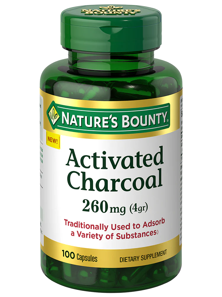 Nature’s Bounty Activated Charcoal 260mg 100 Capsules