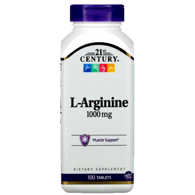 21st Century L-Arginine 1,000mg 100 Tablets