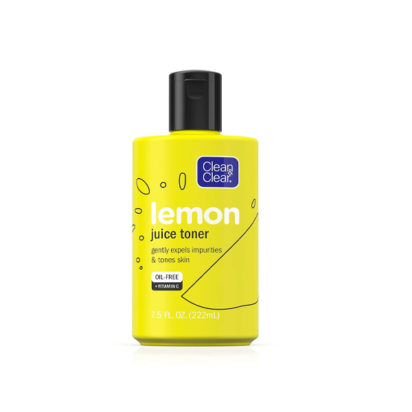 Clean & Clear Brightening Lemon Juice Facial Toner with Vitamin C and Lemon Extract to gently expel impurities and Tone Skin