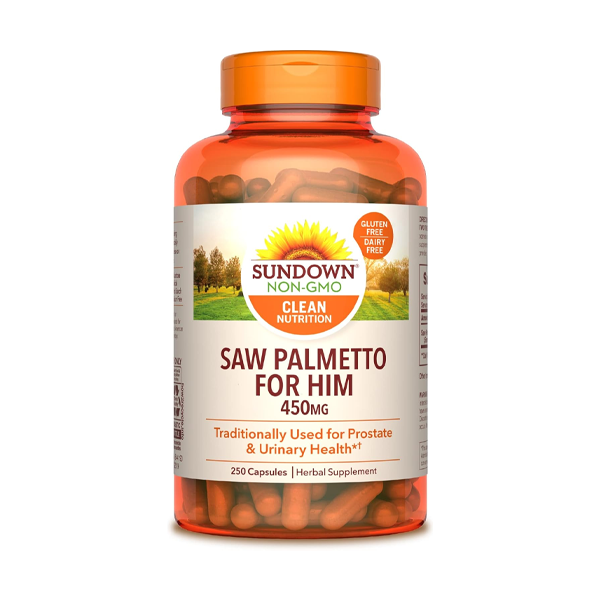 Sundown Saw Palmetto Supplement Supports Men’s Health 250 Capsules