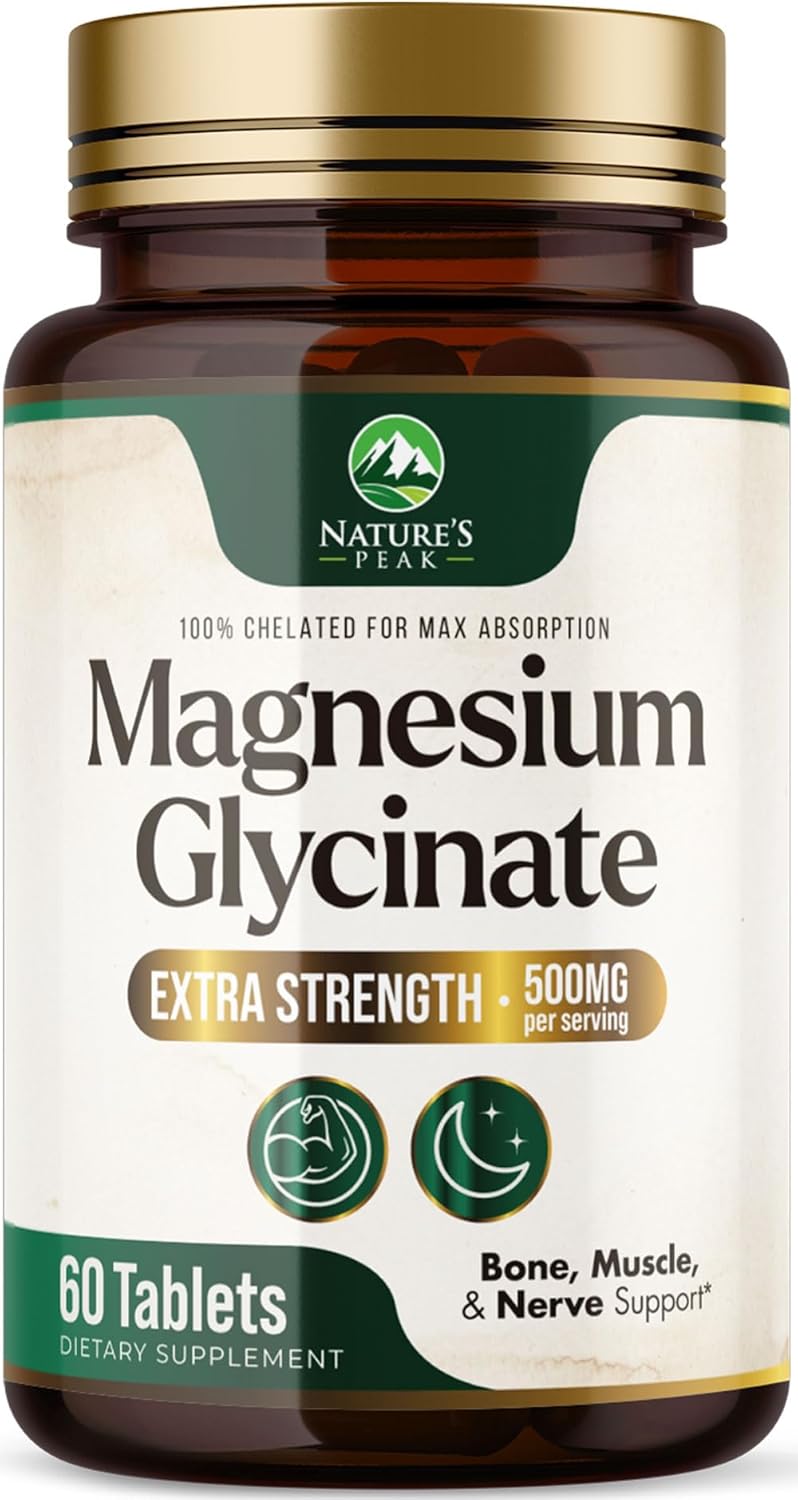 Nature’s Peak Magnesium Glycinate 500mg 60 Tablets