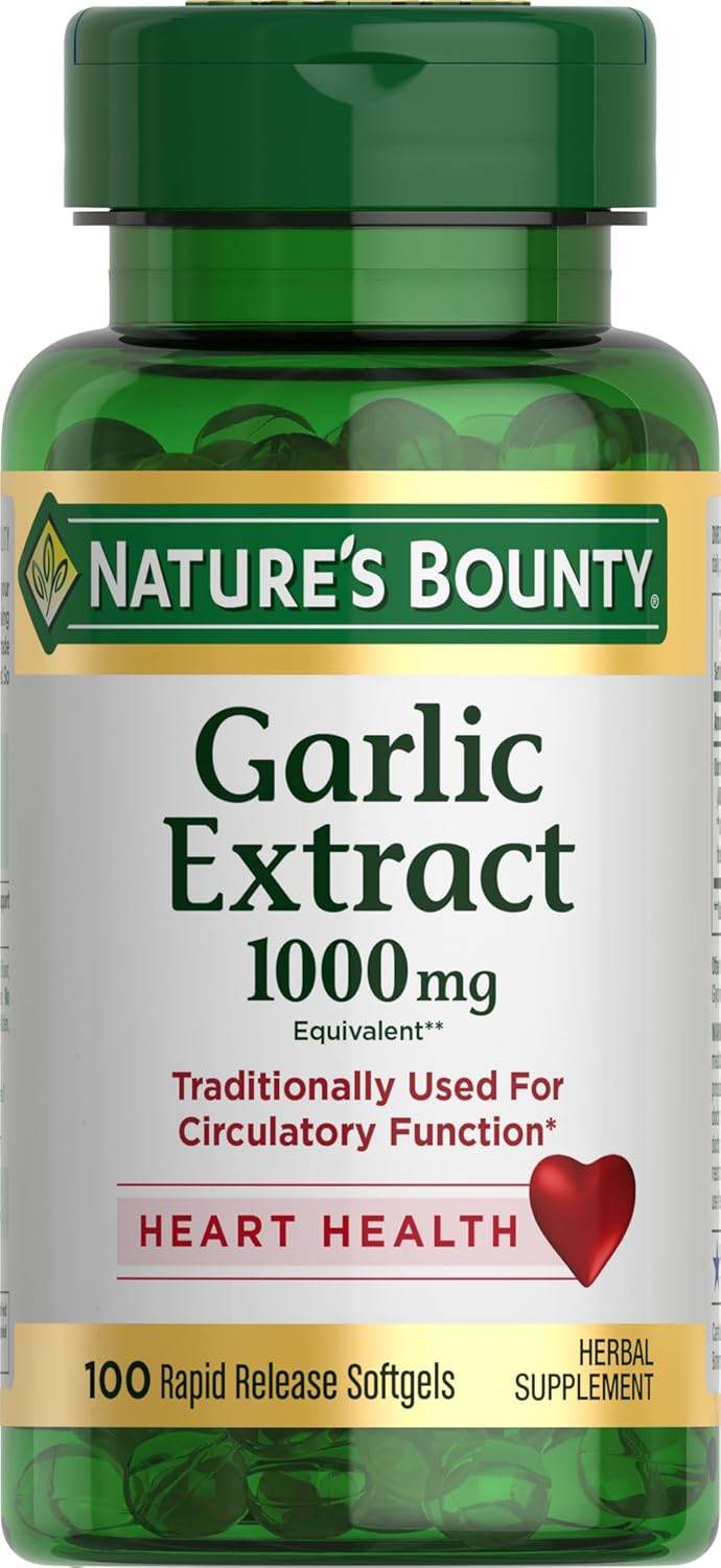 Nature’s Bounty Garlic Extract 1,000mg 100 Rapid Release Softgels