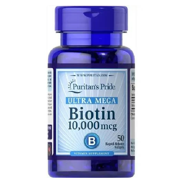 Puritan’s Pride Biotin 10000mcg 50 Softgels