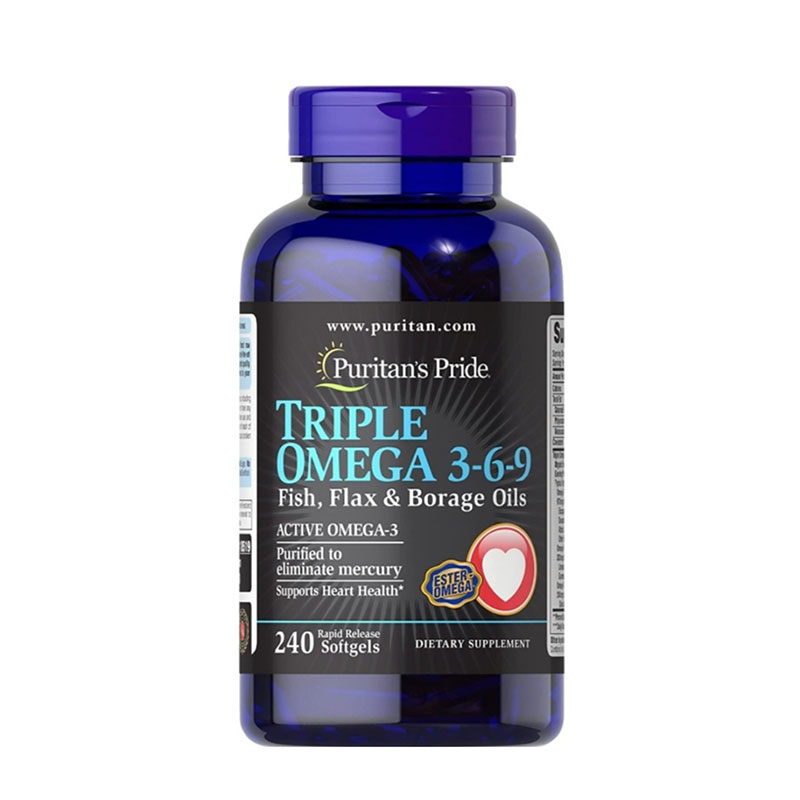 Puritan’s Pride Triple Omega 3-6-9 – 240 Softgels