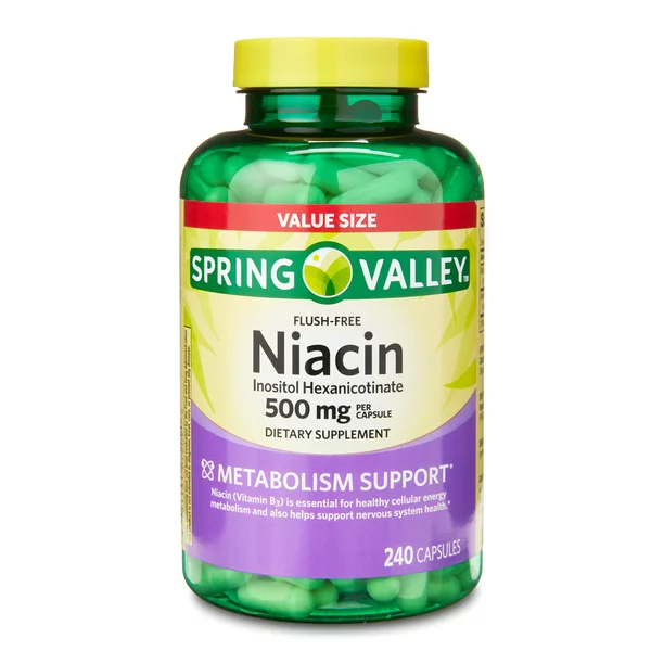 Spring Valley Niacin Supplement 500 Mg 240Capsules