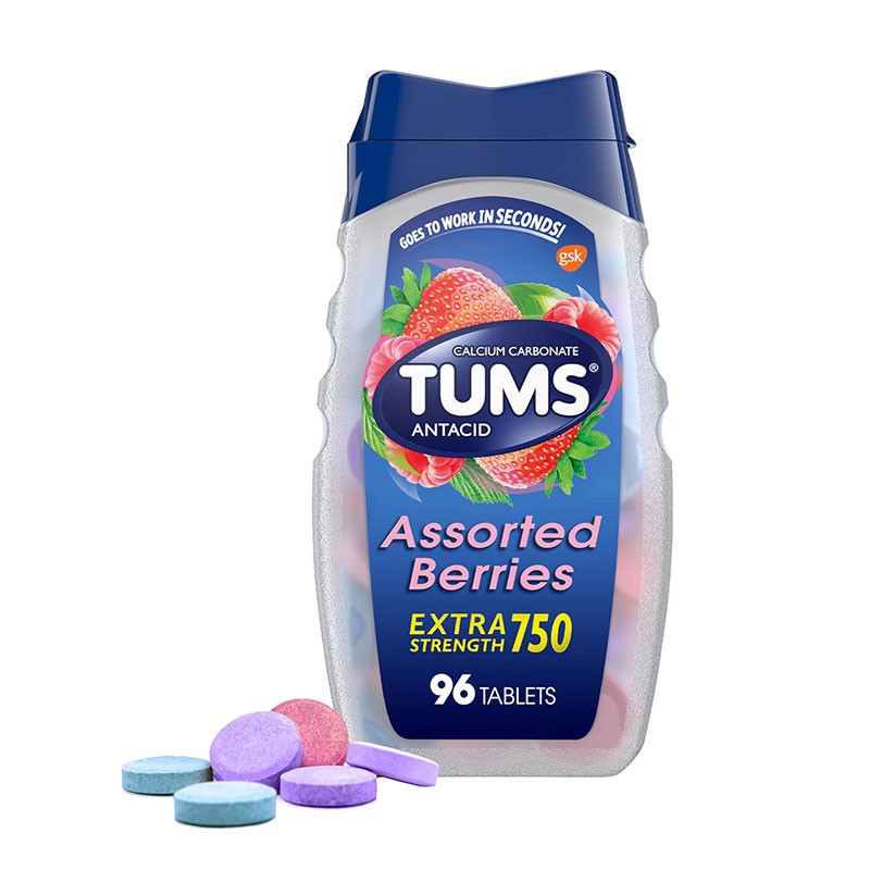 Tums Antacid Assorted Berries 96 Tablets