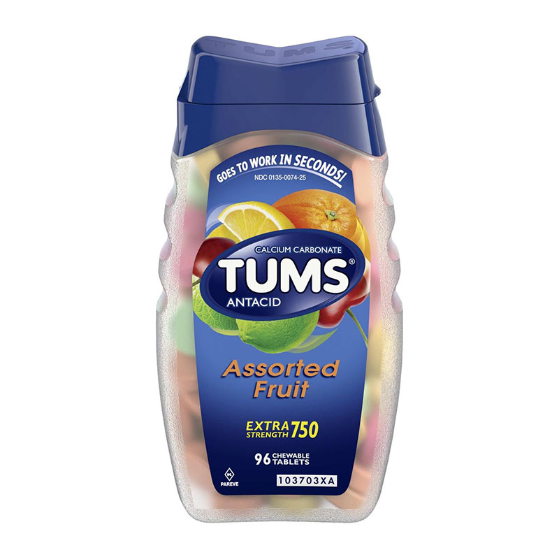 Tums Antacid Assorted Fruit 96  Tablets