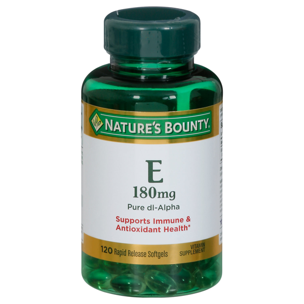 Nature’s Bounty E 180mg Pure DI-Alpha Softgels 120 Count