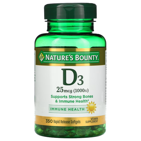 Nature’s Bounty D3 25mcg 250Softgels