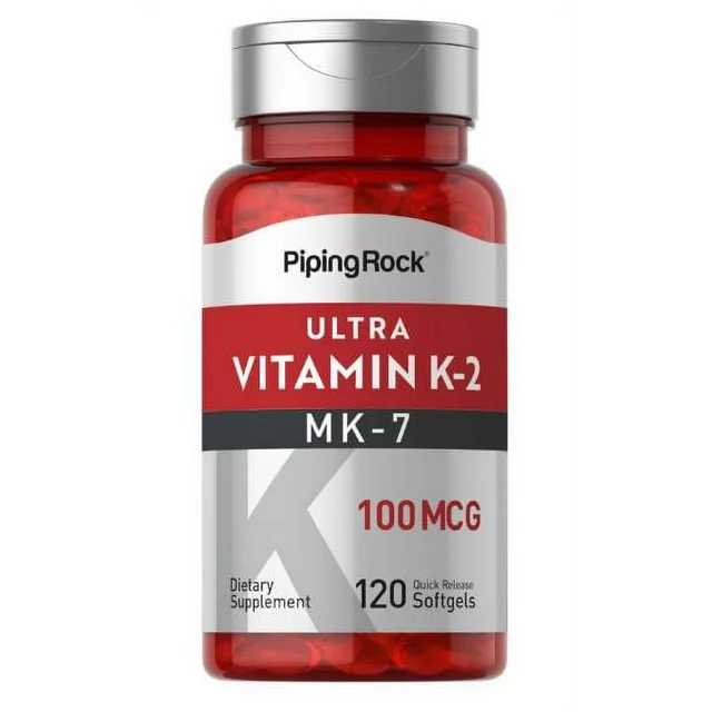 Piping Rock Ultra Vitamin K-2 MK-7 100mcg 120 Softgels