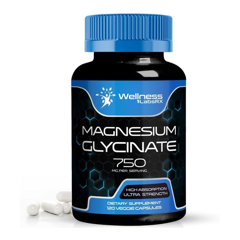 Wellness Labs RX Magnesium Glycinate 750mg 120 Capsules
