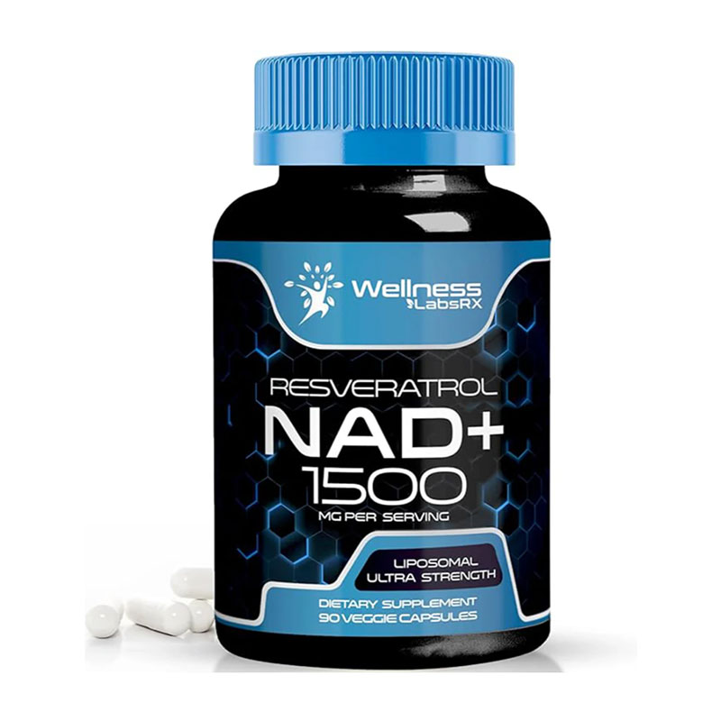 Wellness Labs RX NAD + Resveratrol 1500mg Ultra Strength 90 Capsules