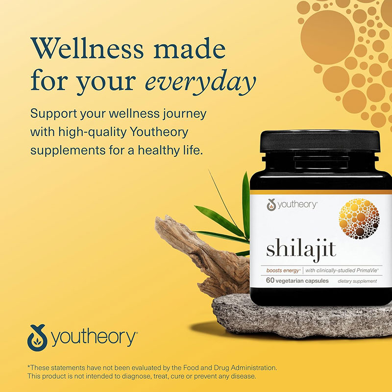 Youtheory Men’s Shilajit 500mg 60 Capsules