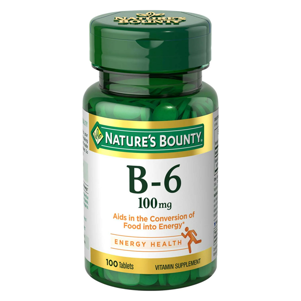 Nature’s Bounty Vitamin B-6 100mg 100 Tablets