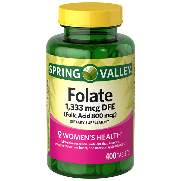 Spring Valley Folate – Folic Acid 800mcg 400 Tablets