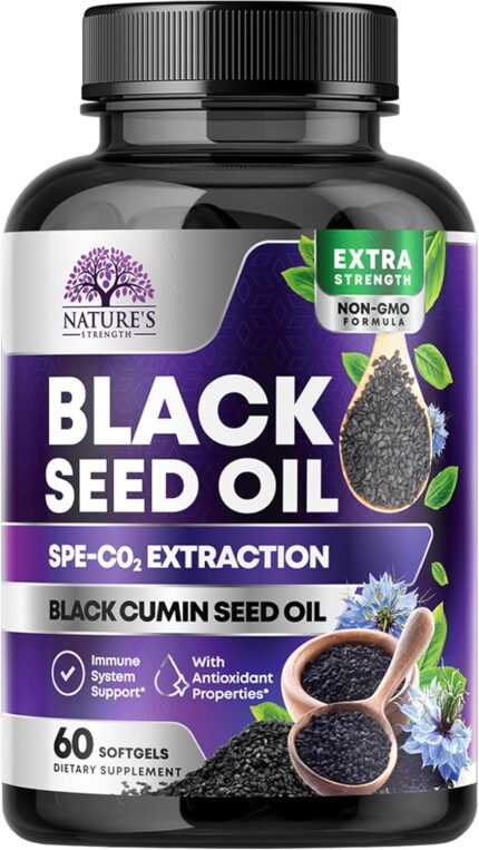 Nature’s Strength Black Seed Oil Liquid Capsules 60 Softgels