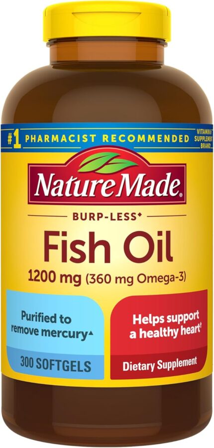 Nature Made Fish Oil 1200mg 360mg 300 Softgels