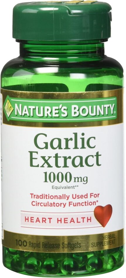 Nature’s Bounty Garlic Extract 1,000mg 100 Rapid Release Softgels