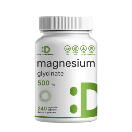 DEAL SUPPLEMENT Magnesium Glycinate 500mg 240 Veggie Capsules