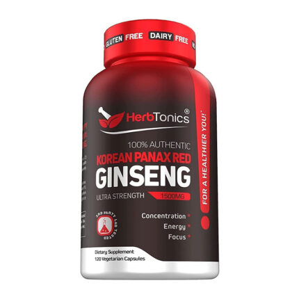 Herb Tonics Korean Red Panax Ginseng 1500mg 120 Capsules