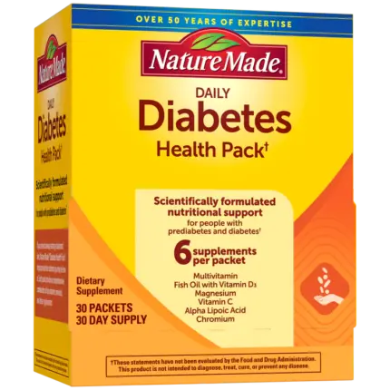 Nature Made Daily Diabetes Health Pack 30 Packets