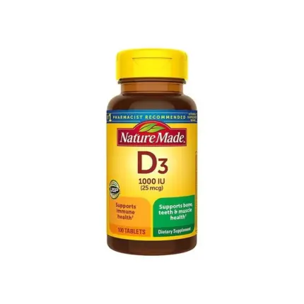 Nature Made Vitamin D3 Vitamin D 1000 IU 25mcg 100 Tablets