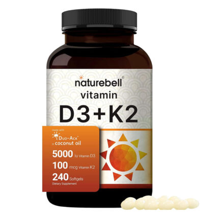 Naturebell Vitamin D3 5,000 IU+ K2 240 softgels