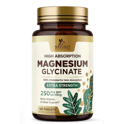 Nature’s Nutrition High Absorption Magnesium Glycinate 250mg 120 Tablets
