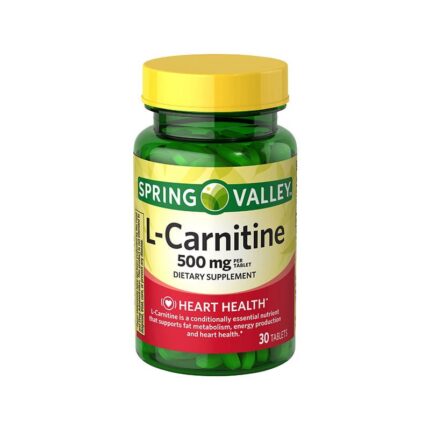Spring Valley L-Carnitine Dietary Supplement 500mg  30 Tablets (Copy)